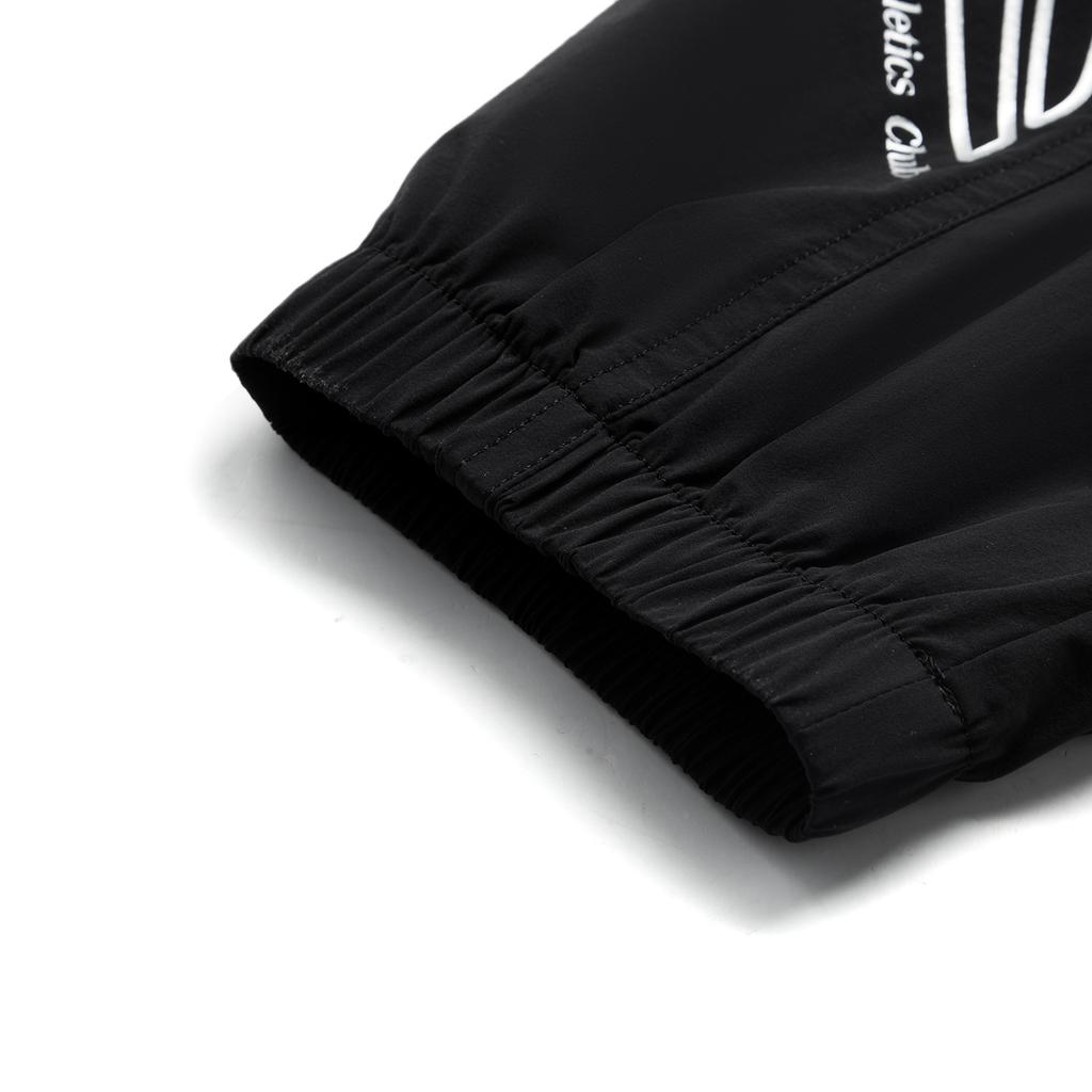 Li Ning Fitness Series Solid Color Brand Logo Ice Silk Quick Dry Cool Mid Waist Tapered Knitted Sports Pants Women Bottoms Black AYKU664-1