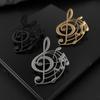 Shunquan Jewelry Music Art Style Musical Note Stainless Steel Brooch Jewelry Smooth Lines Suitable for Men's and Women's Suits