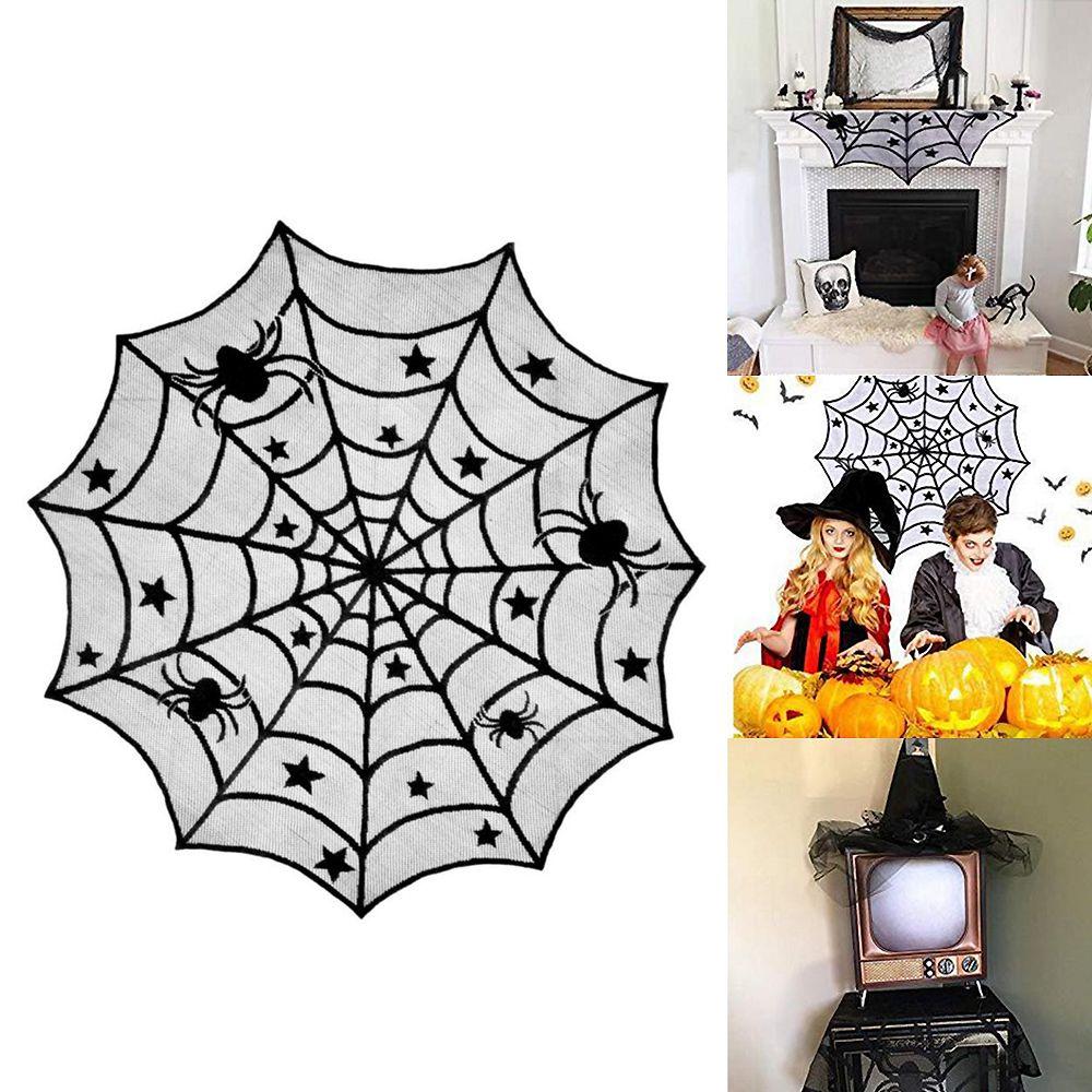 Halloween Creepy Lace Table Cloth Cover Window Door Net Party Dress Decoration