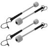 Classy-4Pcs Bass Drum Mallet Felt Head Percussion Mallets Timpani Sticks With Stainless Steel Handle,White