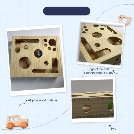 Cat Nail File Box Puzzle Enrichment Box Cat Scratcher Wood Play And Scratch Maze Box Stress