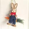 Handmade Woven Straw Rabbit Swing Ornament Rustic Boho Hanging Home Centerpiece Christmas Easter Gift For Kids Couples Cozy