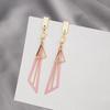 Chic Triangle Dangle Earrings for Women Hollow Geometric Statement Wraped Twisted Hanging Earrings Party Ear Decoration