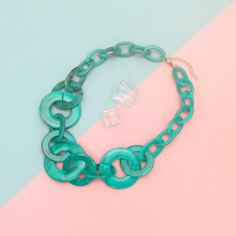 

Акриловое колье-подвеска для женщин, современные геометрические винтажные аксессуары чирковый