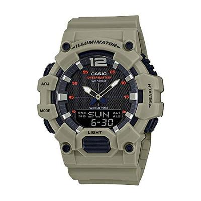 Casio Standard Watch for and Boys and Date Khaki International Model HDC-700-3A3 Men, Women, Kids, Girls, Analog-Digital, Display, Waterproof, Black,