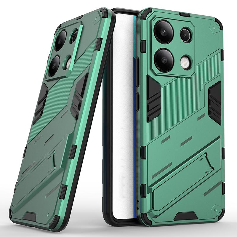 Armored Soft TPU+Hard PC Holder Shockproof Phone Case For Xiaomi 13T 12T 11T Pro Redmi Note 13 13C 12 12C 11 10 S Pro Lite Cover