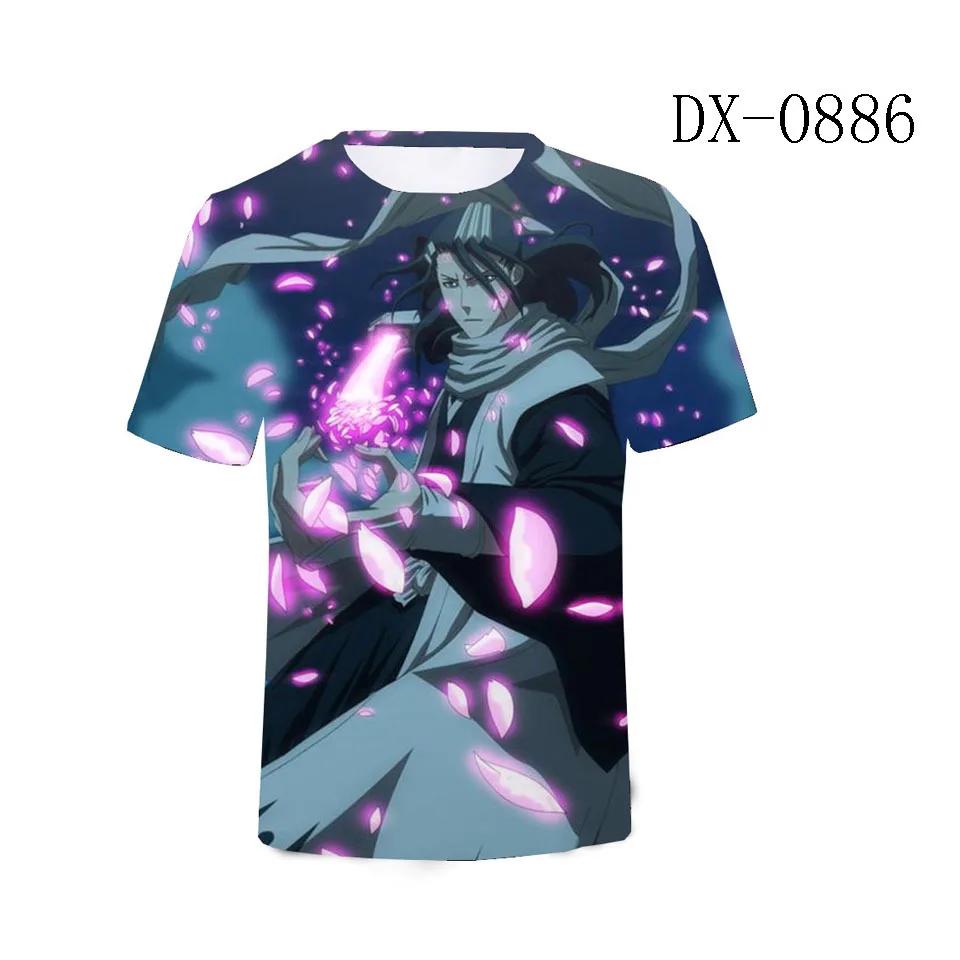 Summer Round Neck 3D Anime Bleach Printed Top Fashionable Casual Short Sleeved Children's Boy T-shirts