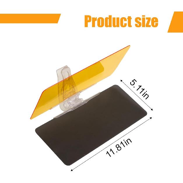 2PCS Car Sun Visor Extender, 2 In 1 HD Day And Night Anti-Glare Goggles For Safe Driving, Adjustable Angle Car Visor Extender Sun Blocker, Universal