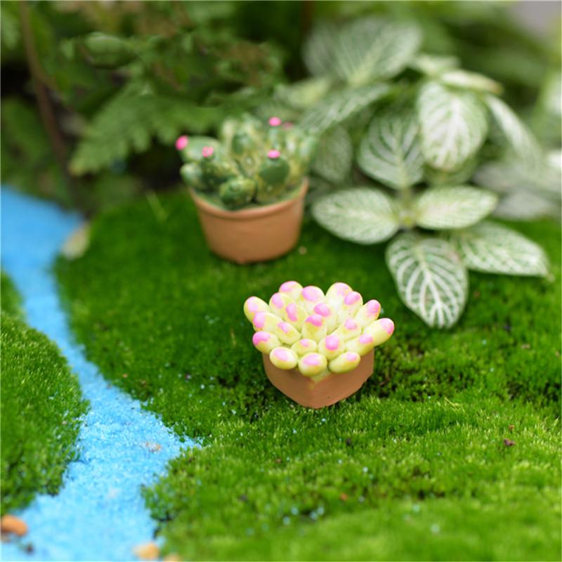 5Pcs Lebensechte Mini Künstliche Fleischigen Kaktus Pflanze Real Touch Palm Bonsai Landschaft Tisch Dekoration