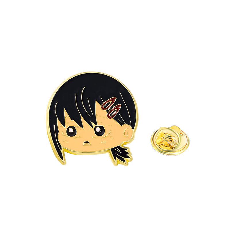 Japanese Cartoon Two-dimensional Animation Badge Chainsaw Man, Machima Fanren Peripheral Metal Brooch Clothing Accessories