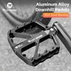 WEST BIKING Mountain Bike Reflective DU Bearing Pedals Lightweight Aluminum Alloy Non-Slip Road Bike Flat Pedals For MTB BMX