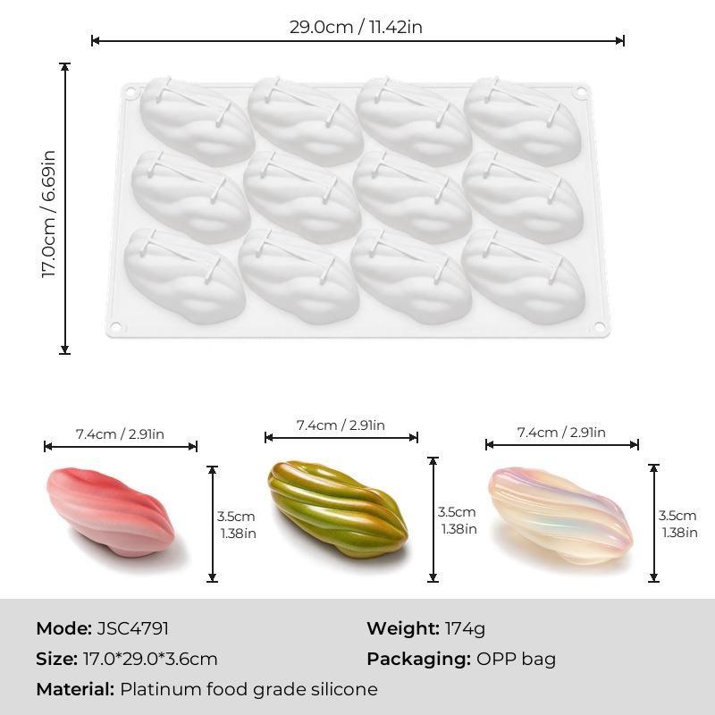 Nonstick Food Grade Silicone Mousse Molds Reusable For Home Baking Dessert Chocolate
