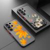 Cartoon Leaf Flowers Funda Back Phone Cover Case for Samsung Galaxy S26 S20 FE S24 Plus S21 S22 S25 Ultra Note 20 Ultra 10+ S23