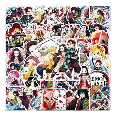 Demon Slayer Anime Sticker-Pack: 50 Wasserdichte DIY Cartoon-Aufkleber für Skateboards & Koffer