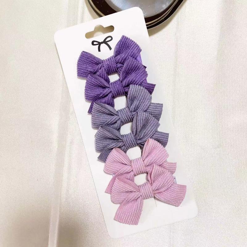 Mini Hair Bows Clip for Girl Fresh Solid Color Bowknot Hair Pins Sweet Child Boutique Handmade Hair Clips Accessories