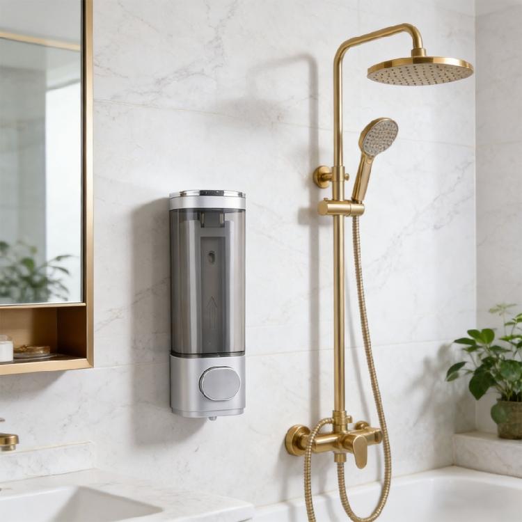 Premium Wall Mount Soap Dispenser 300ml No Holes Required For Cream Shampoo Bathroom Essential