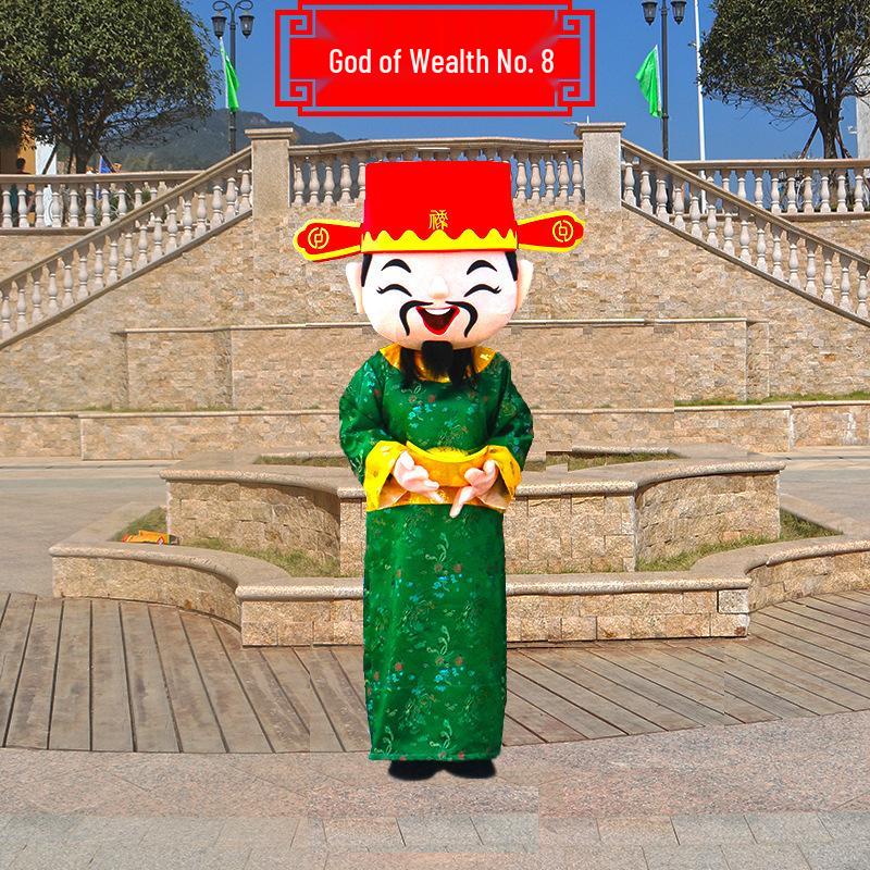 Year of the Tiger Mascot Costume Headgear: Festive God of Wealth Cartoon Prop for Promotions