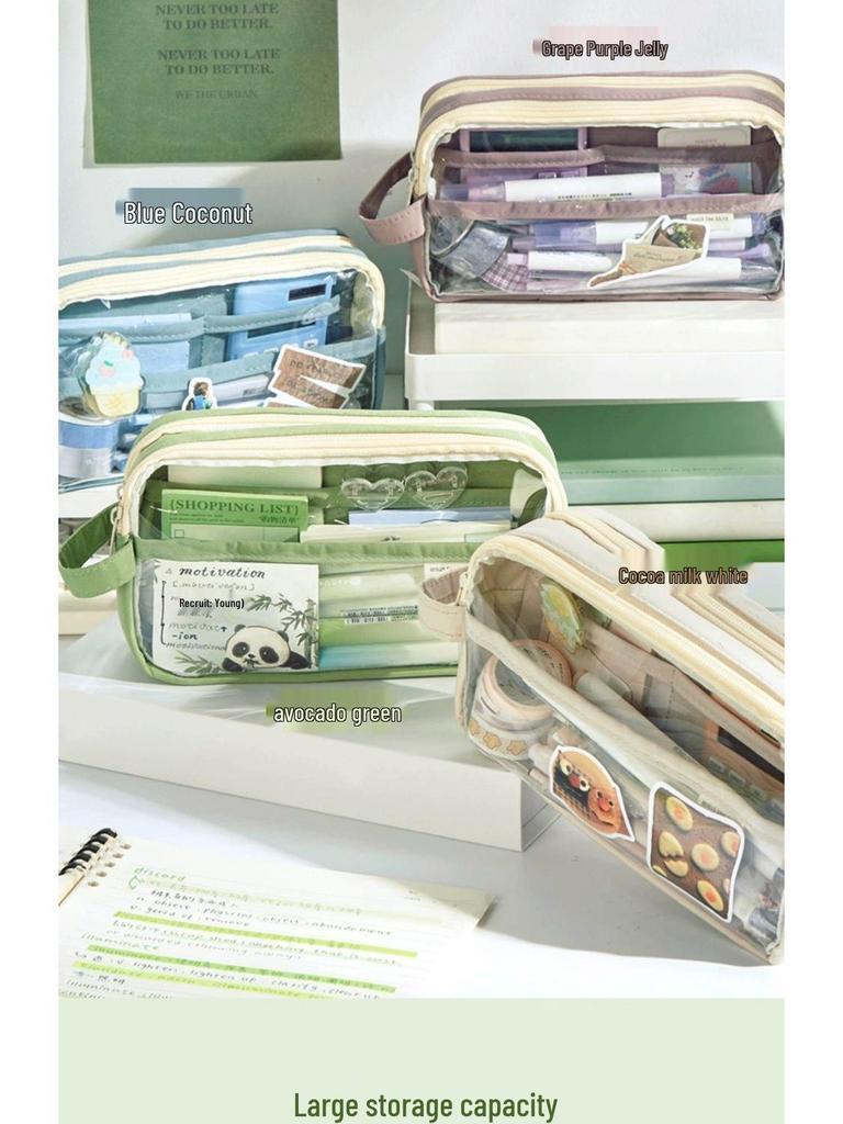 2024 Clear Ita Bag Pencil Case: High-End Korean Stationery Box for Girls