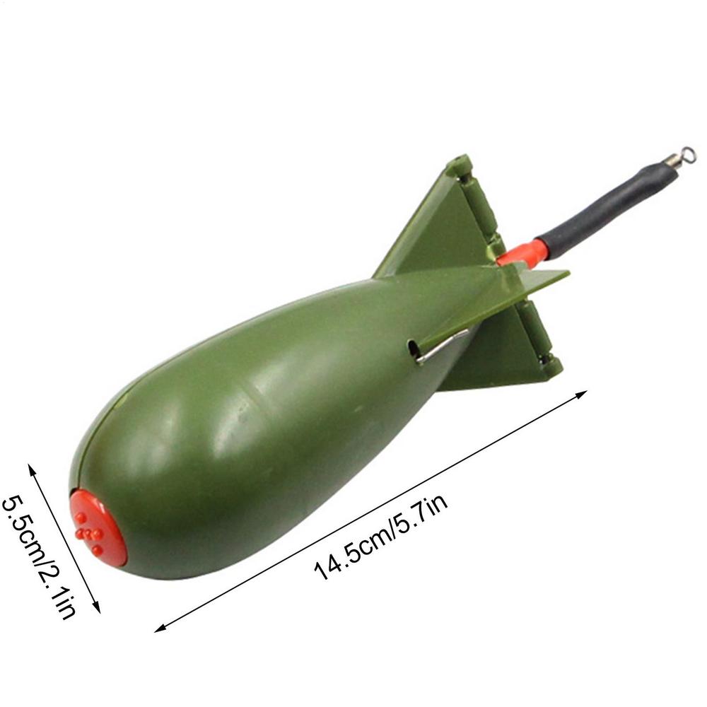 Fishing Accessories Carp Fishing Rocket Feeder Large Small Spod Bombs Float Lure Bait Holder 14.5cm Pellet Rockets Feeders