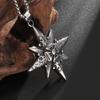 Five Star Compass Cross Compass Men's Retro Pendant Necklace
