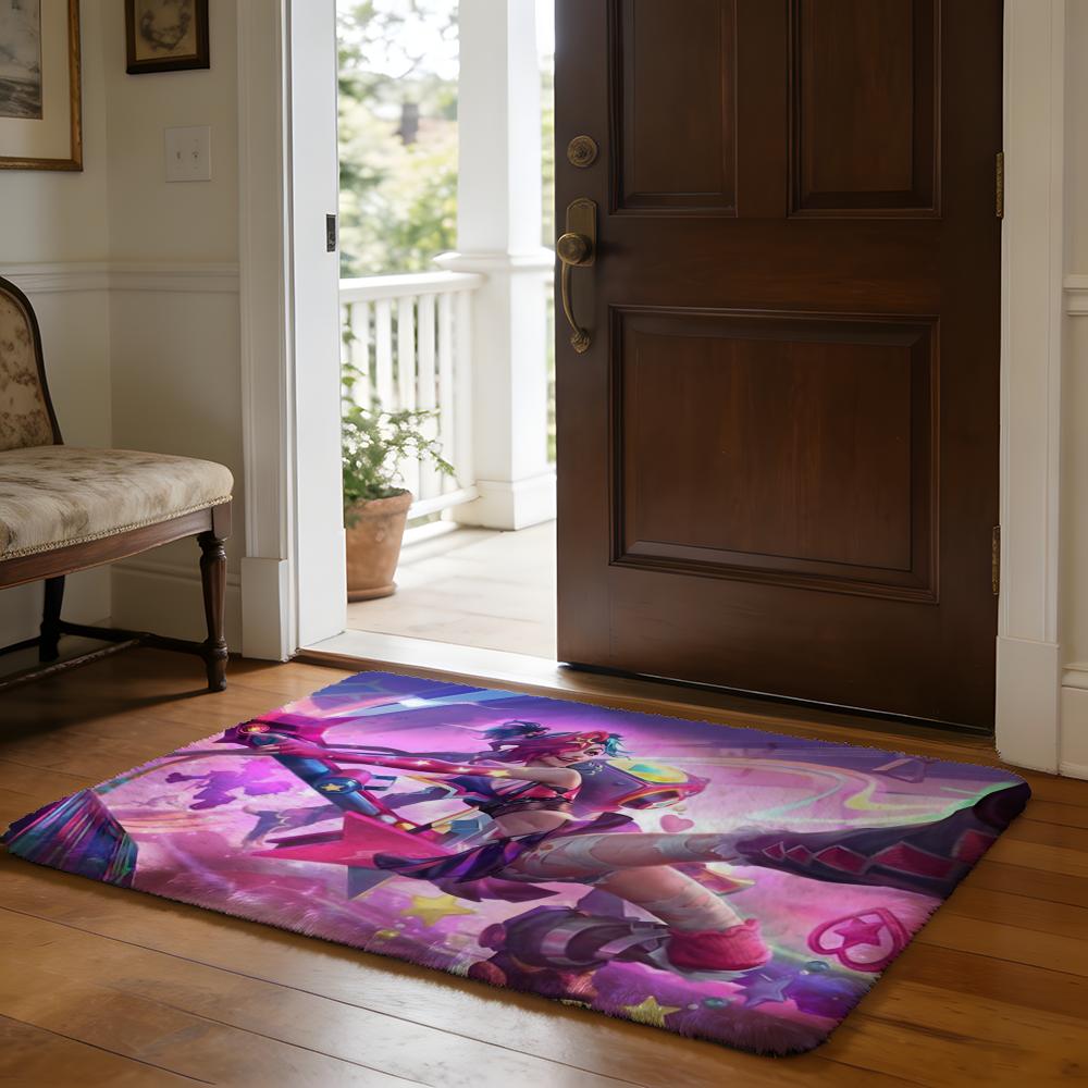 Floor Mat Soft Flannel Rug Non Slip Absorbent Mat for Bathroom Bedroom Home Decor Cool Anime J JinxS