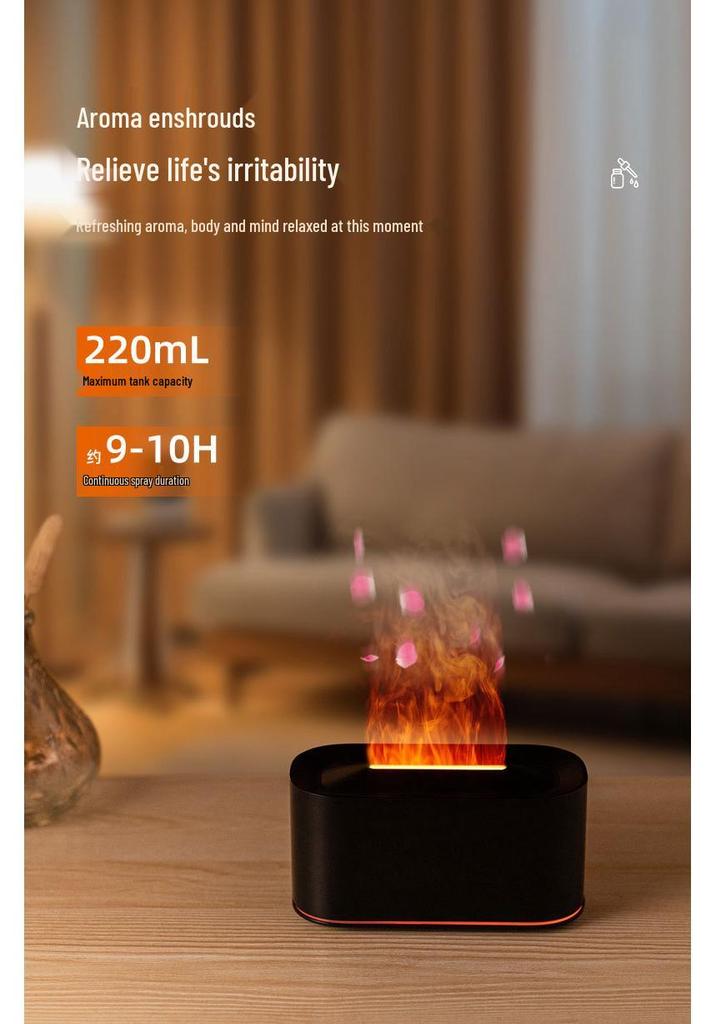 Creative Seven-Color Flame Aroma Diffuser & Humidifier