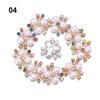 10PCS Flower Rhinestone Pearl Buttons Flatback Plating Hairpin Decoration DIY Craft Apparel Sewing Accessories Flower Buttons