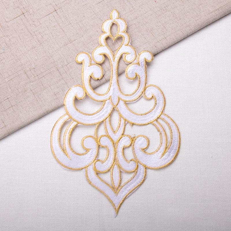 1Pcs Black White Red Moire Motif Patch Repair TrimDecoration Dly Home Furnishing Curtain Clothing Decoration