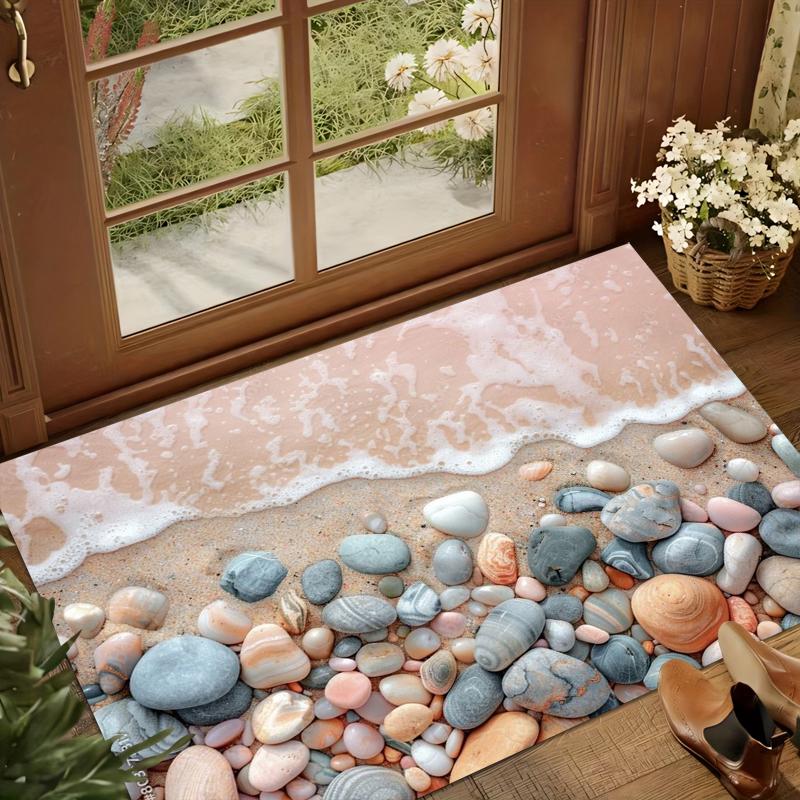 Beautiful Shells Beach Premium Non-Slip Rug Ultra Soft Washable Carpet Entryway Doormat for Bathroom Picnic Camping Photo Mat