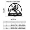 Custom Metal Wall Art, Bird Shape Matte Finish, Personalized Home Decor, Reusable Gift
