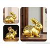 Aris & Juno Brass Wealth Rabbit Figurine – Chinese Feng Shui Prosperity, Protection & Good Fortune Symbol for Entryway, Office Desk or Home Decor,