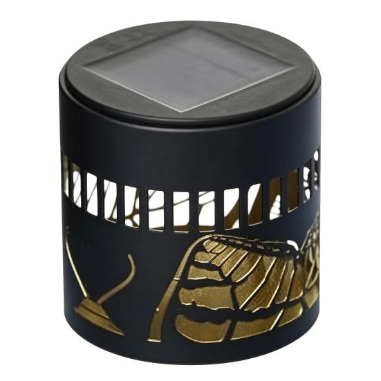 Solar Wall Light, Metal Butterfly Solar Light, Butterfly Pattern Projection Lamp, Outdoor Waterproof Fence Light for Yard Patio Garden Backyard Post