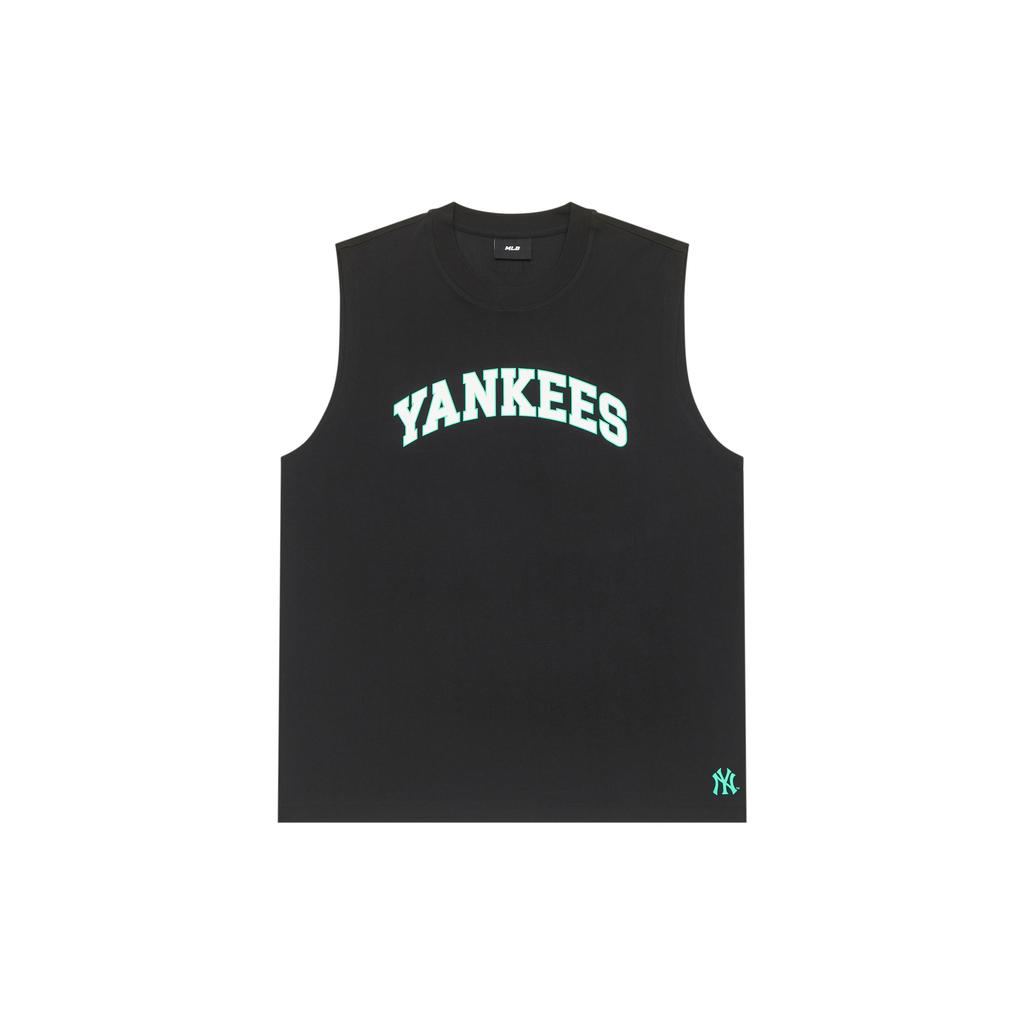 MLB New York Yankees SS24 Round Neck Letter Print Cool Lightweight Breathable Sleeveless Vest Unisex Vests Black 3ATKV0143-50BKS