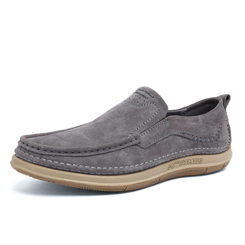 The New Korean Version of the Trend of Low-top Foot Loafers, Hand-sewn Shoes, Men's Fashion Simple Outdoor Men's Driving Shoes