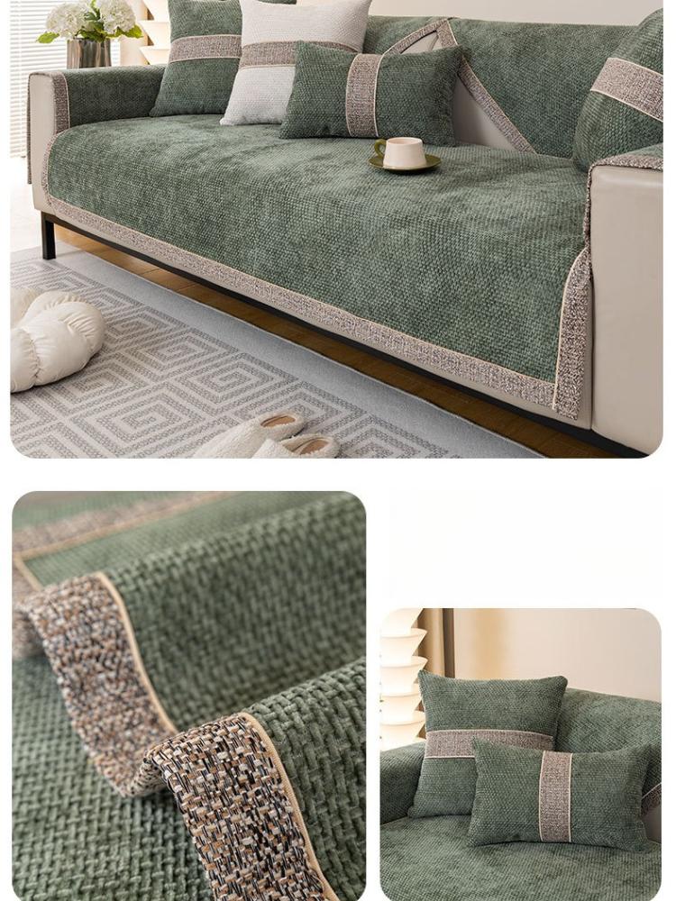 Cojín Antideslizante de Alta Calidad para Sofá Grueso Cálido Alfombrilla Universal para Sofá Funda para Sofás Cojín para Asiento de Sofás Protección contra el Polvo Decoración para Sala de Estar en Casa Una Pieza