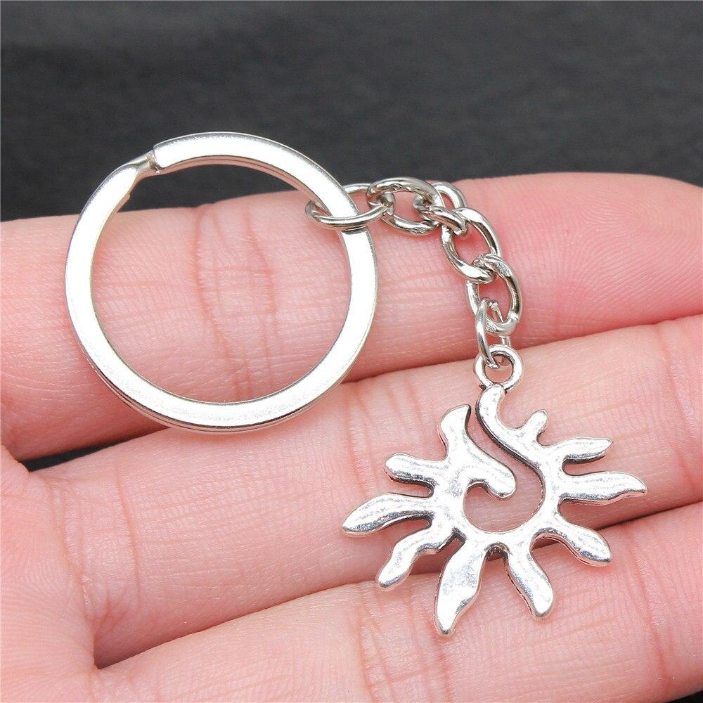 Schlüsselanhänger mit Sonnenmotiv, Zubehör für Schlüsselanhänger aus Metall zum Selbermachen