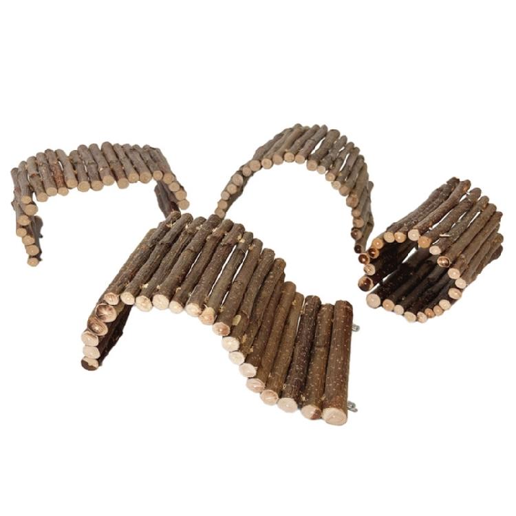 Gerbil Ladder Wooden Bridge Rodents Stair Suitable for Chinchillas Guinea Pigs