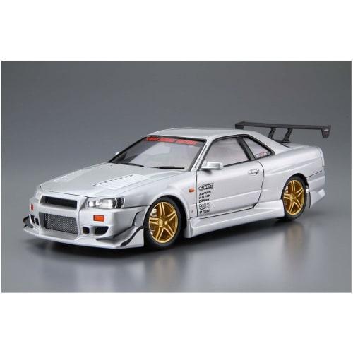 Aoshima Bunka Kyozai 1/24 Scale The Tuned Car Series No. 50 Nissan C-WEST BNR34 Skyline GT-R 2002 Plastic Model