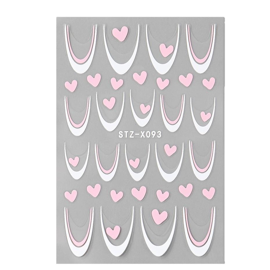 Nail Art Stickers Valentine's Day Romantic Mini Love Hollow Love French Love Adhesive Nail Stickers