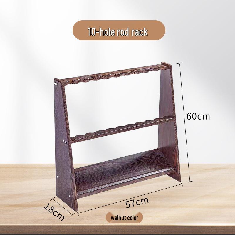 Floor-standing Multi-Purpose Rack for Pool Cues, Table Tennis Paddles, and Fishing Rods