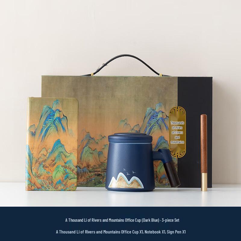 Thousands of Miles Ceramic Office Mug Gift Set