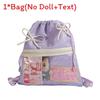 Lightweight Bowknot Backpack Solid Color Itabag Bucket Bag Fashion Gift Casual