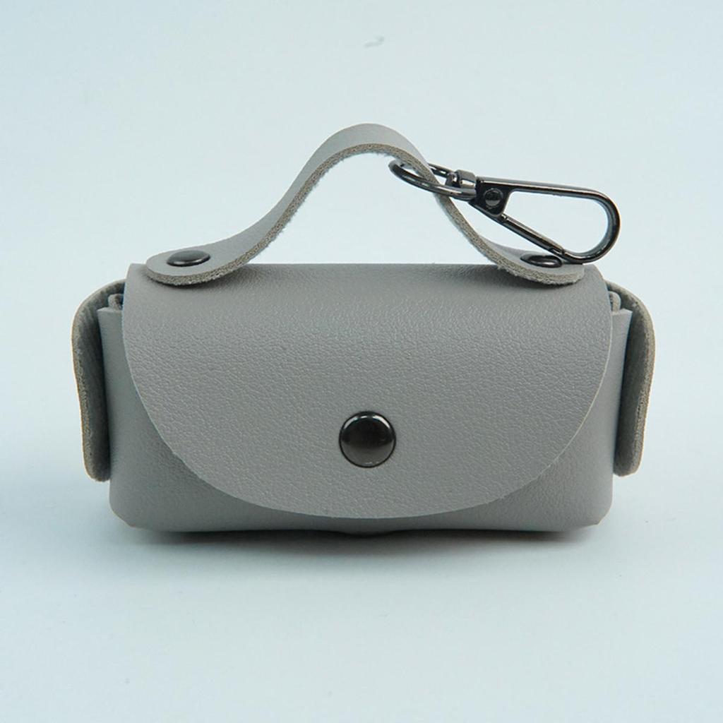 Portable Dog Poop Bag Organizer Stylish Pet Bag Holder Leather Pet Poop Pouch Holder with Dispenser for Dog Bags Pet Supplies