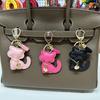 1PC Key Rings Cute Cartoon Gifts For Girls Cat Keychain Fashion PU Leather Key With Tassels Bags Multiple Options Available