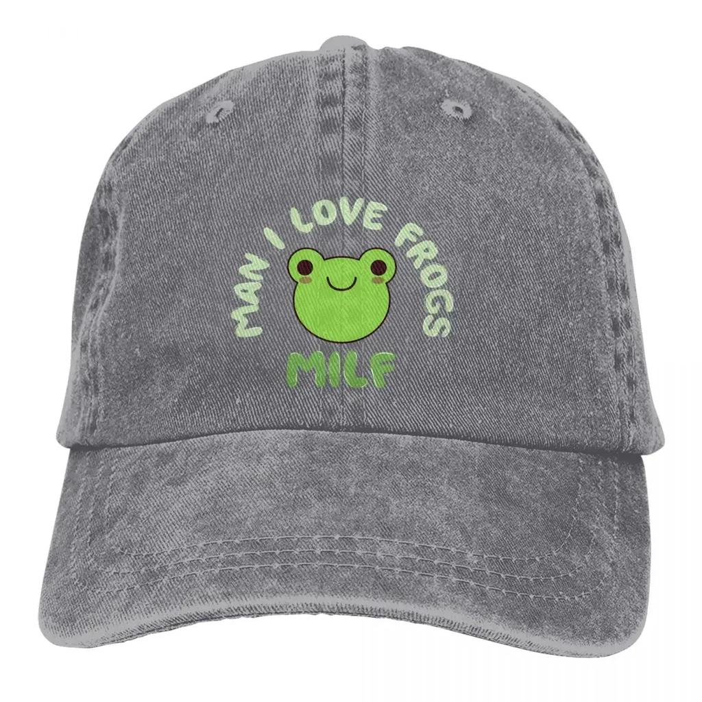 Summer Cap Sun Visor Man I Love Frogs Hip Hop Caps MILF MEME ART Cowboy Hat Peaked Trucker Dad Hats