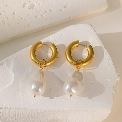 French Retro Baroque Pearl Earrings Simple Temperament Design Niche Sense Suitable For Women Commute With Accessories