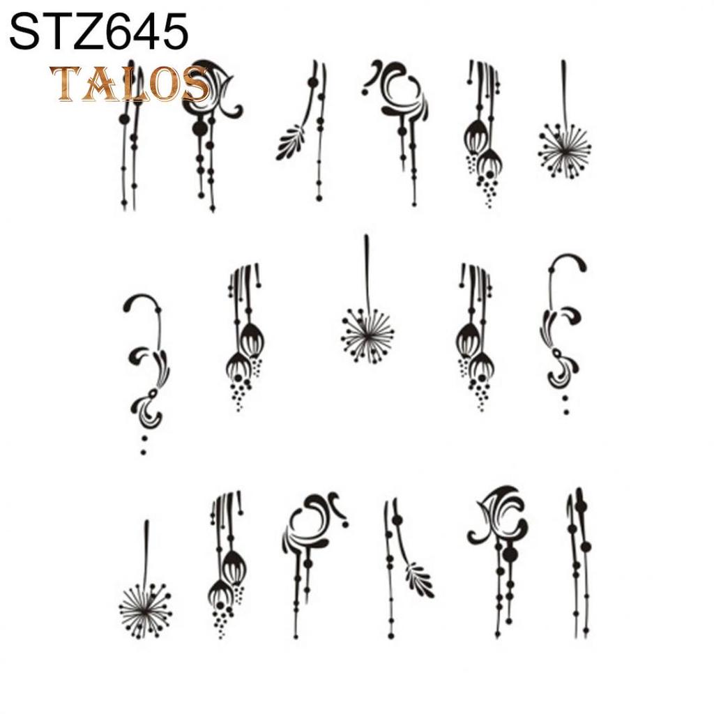 Blumenfeder einfache Zeichnung Frauen Nagel Aufkleber Aufkleber Schönheit DIY Maniküre Werkzeuge Nägel Pflege