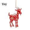National Trend Home Decor 2D Acrylic Goat Christmas Hanging Ornament, 3.15 Inch Farm Animal Xmas Tree Lightweight Crafts Decoration for Car Rear View