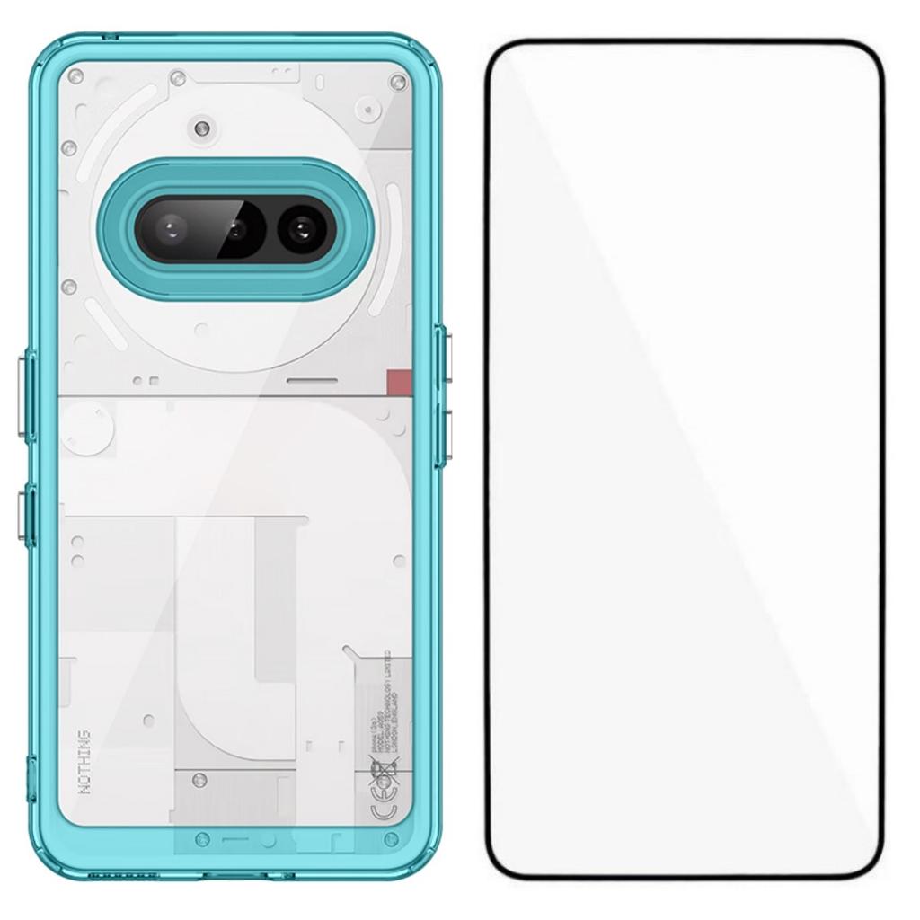 Telefon za nic (3a) Pouzdro na telefon WANLONFENG řady XC TPU Akrylový kryt s tvrzeným sklem (Velký otvor pro objektiv)