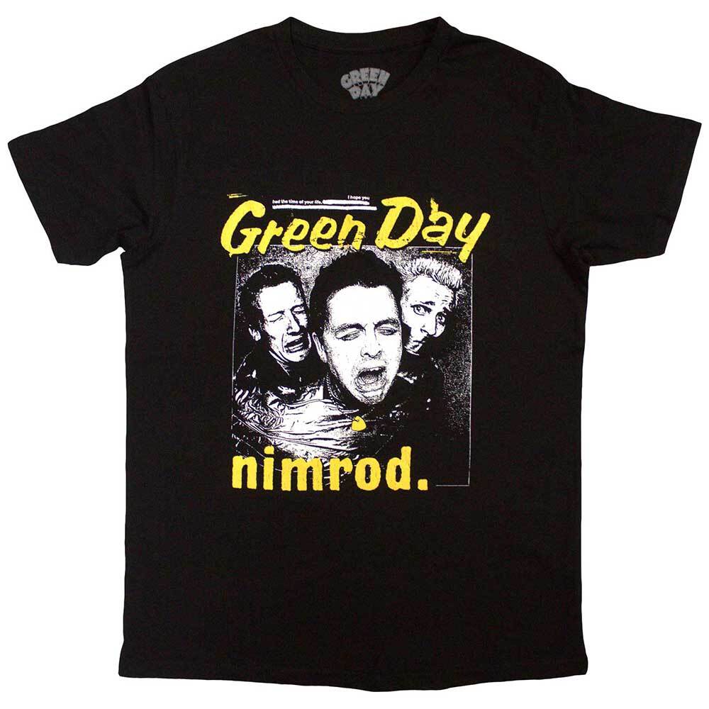 Green Day Unisex TShirt Yellow Pick Nimrod (Large) S